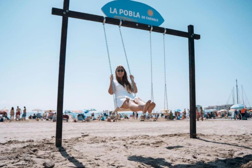 Coqueto Apartamento De Playa Con Piscina Y Terraza 瓦伦西亚 外观 照片